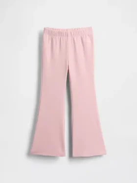 Leggings acampanados con costuras acanaladas para bebés y niños, combinables