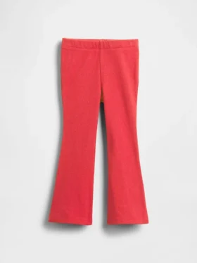 Leggings acampanados con costuras acanaladas para bebés y niños, combinables