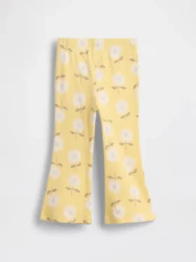 Leggings acampanados con costuras acanaladas para bebés y niños, combinables