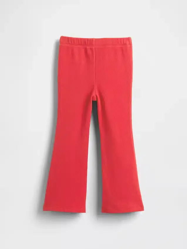 Leggings acampanados con costuras acanaladas para bebés y niños, combinables