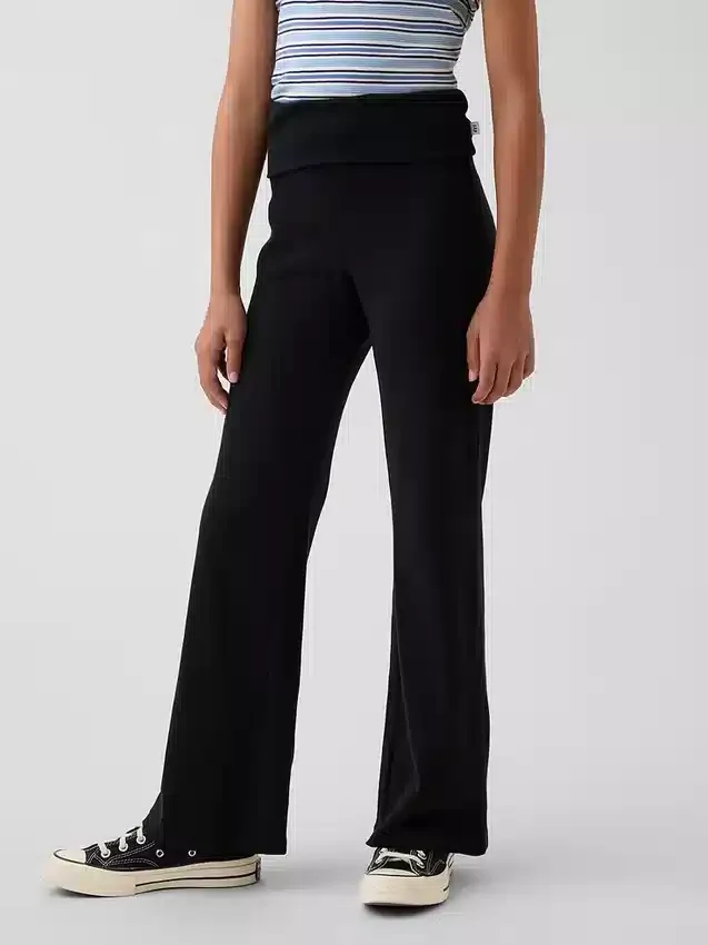 Leggings acampanados con doblez para niños