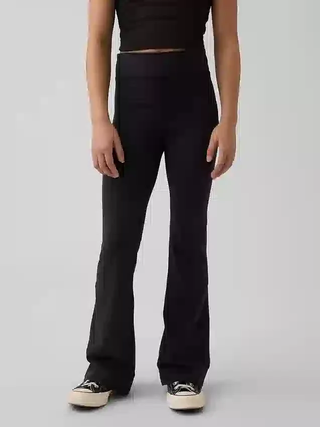 Leggings de alto rendimiento para niños con corte acampanado