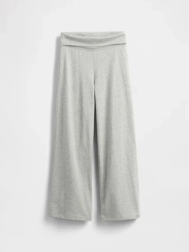 Leggings de pierna ancha con dobladillo para niños