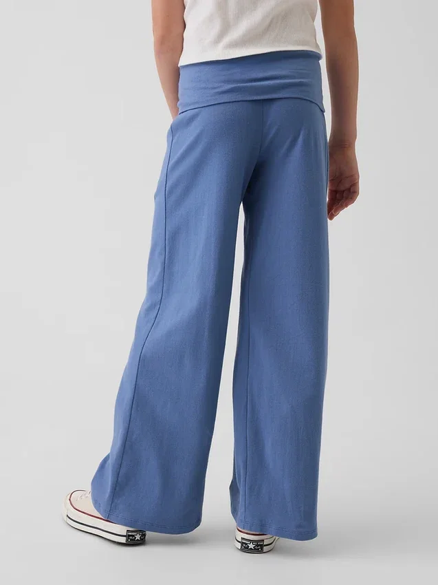 Leggings de pierna ancha con dobladillo para niños