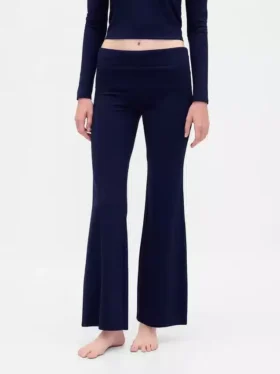 Leggings modernos de pijama con doble vuelta