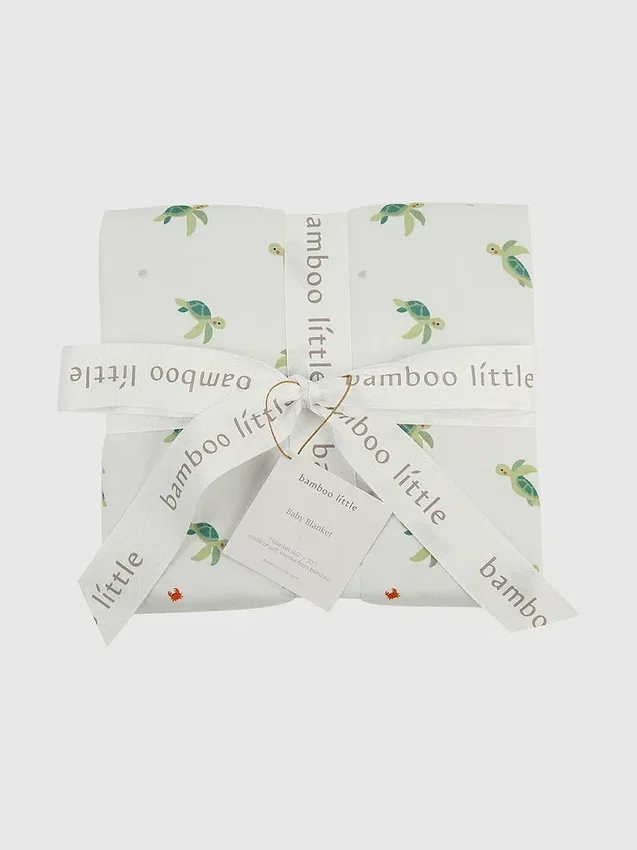 Manta de bambú «Little Turtle» para bebé