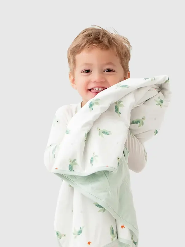 Manta de bambú «Little Turtle» para bebé
