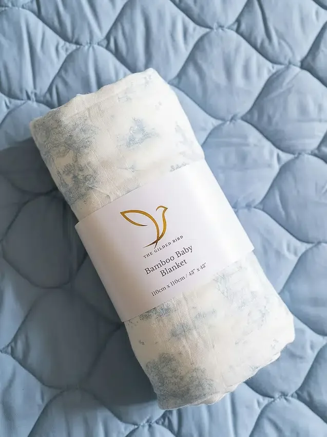 Manta de bambú para bebé «Spring Toile» de The Gilded Bird