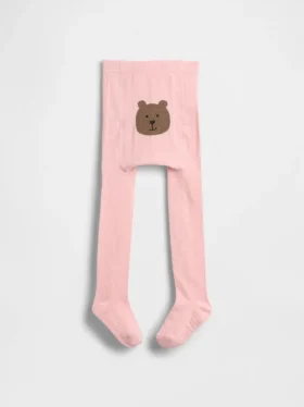 Medias con osito en punto calado para bebés y niños pequeños