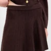 Mini falda de jerséu plisada
