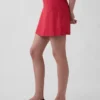 Mini falda-pantalón de mezcla de lino