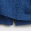 Mini falda-pantalón de mezclilla de gasa de algodón con cintura fruncida