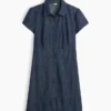 Mini vestido camisero con cintura imperio