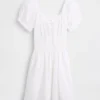 Mini vestido con cintura fruncida