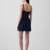 Mini vestido de mezclilla con cintura baja