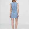 Mini vestido recto de mezclilla
