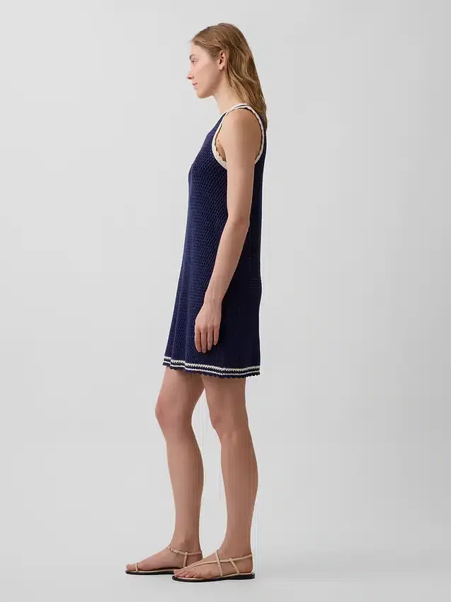 Minivestido de crochet 100 % algodón