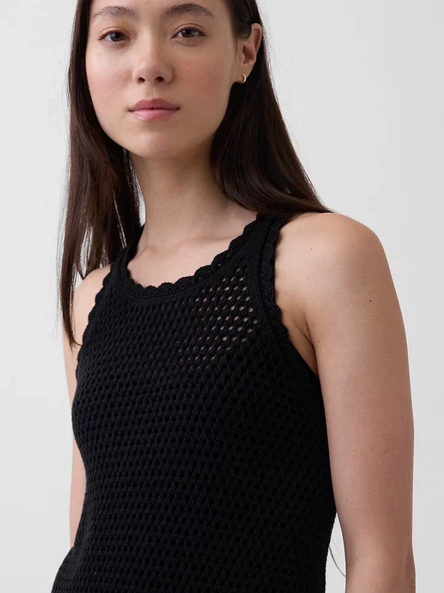 Minivestido de crochet 100 % algodón