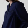 Minivestido de popelín estilo Henley