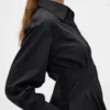 Minivestido tipo camisa plisado