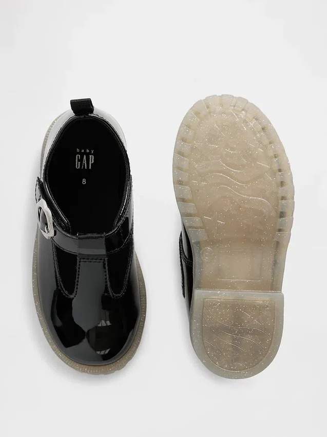 Mocasines con correa en T para niños pequeños