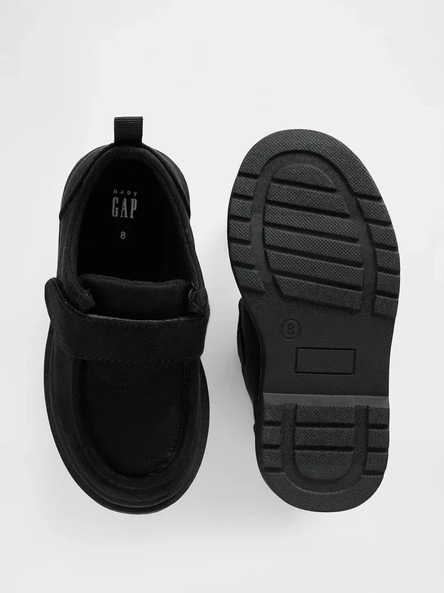 Mocasines de gamuza vegana para niños pequeños