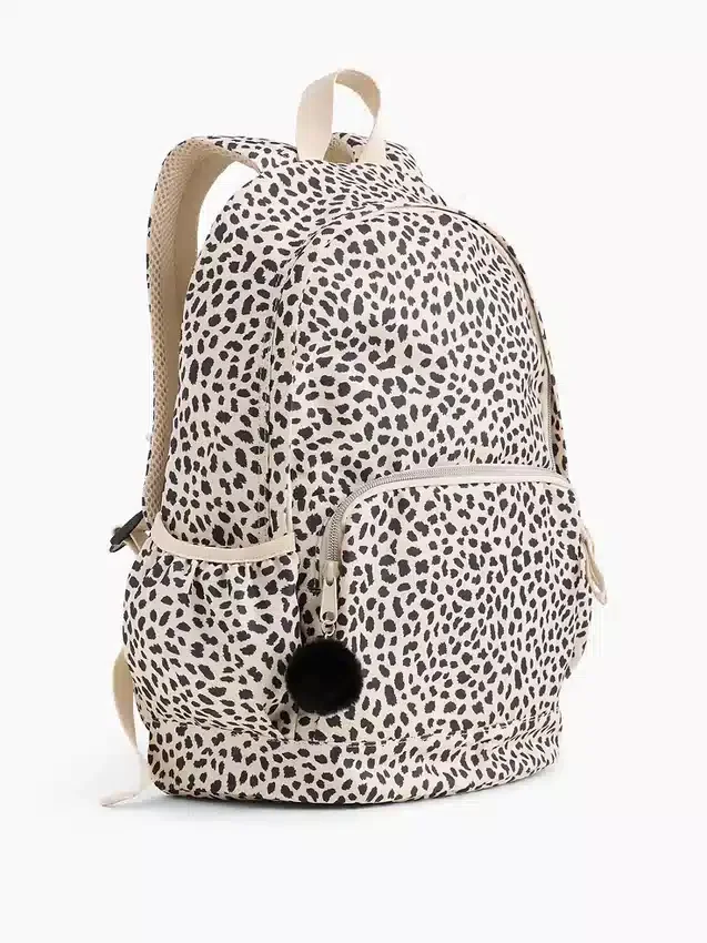 Mochila infantil con estampado de leopardo