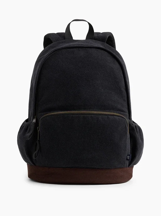 Mochila infantil de mezclilla y pana