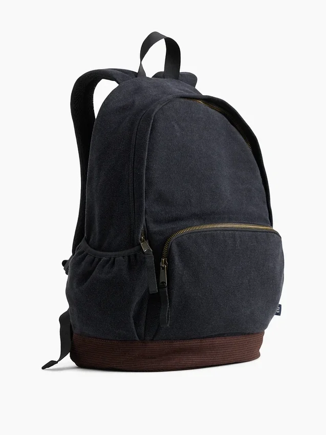 Mochila infantil de mezclilla y pana
