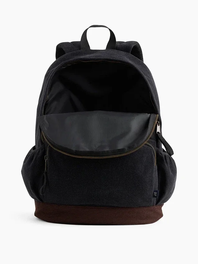 Mochila infantil de mezclilla y pana