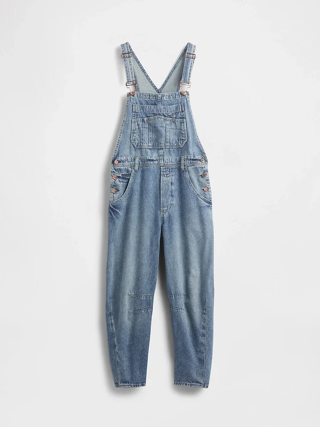 Overol de mezclilla ultrasuave con diseño de herradura