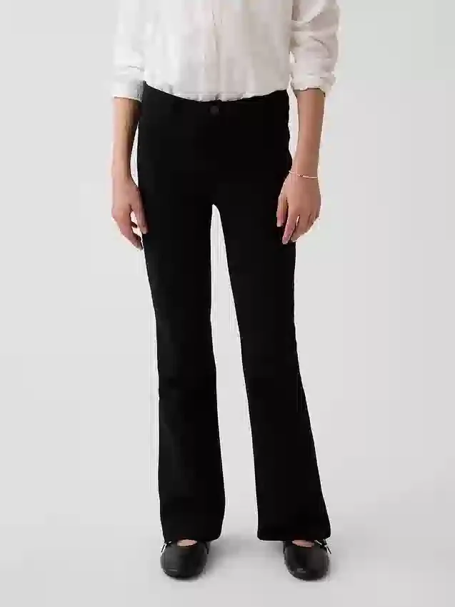 Pantalones acampanados de uniforme para niños de tejido Ponte