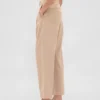 Pantalones ajustados hasta el tobillo de sarga cepillada de talle alto 365