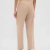 Pantalones ajustados hasta el tobillo de sarga cepillada de talle alto 365