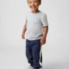 Pantalones anchos a rayas ultrasuaves sin cordón para Bebé y Niño