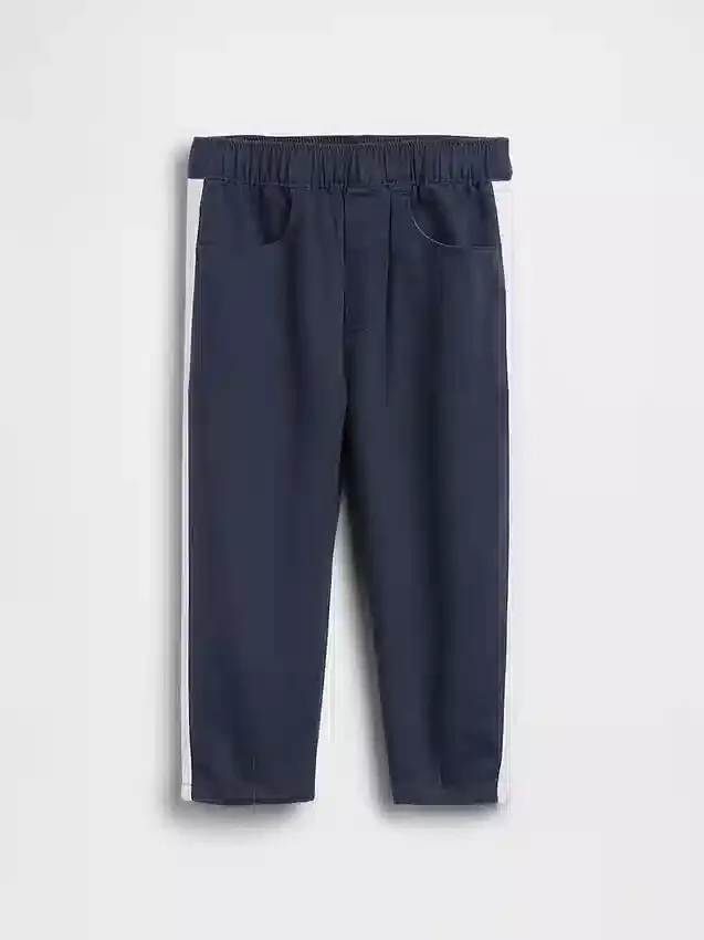 Pantalones anchos a rayas ultrasuaves sin cordón para Bebé y Niño
