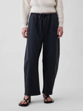 Pantalones anchos de corte holgado con doble rodilla