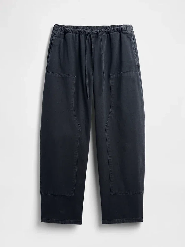 Pantalones anchos de corte holgado con doble rodilla