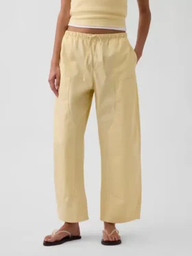 Pantalones anchos de popelín con doble refuerzo en las rodillas