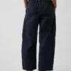 Pantalones anchos de popelín con doble refuerzo en las rodillas