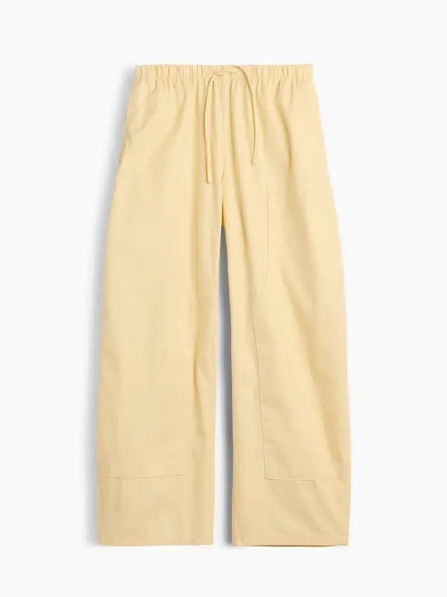 Pantalones anchos de popelín con doble refuerzo en las rodillas