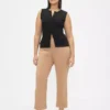 Pantalones caqui de talle medio