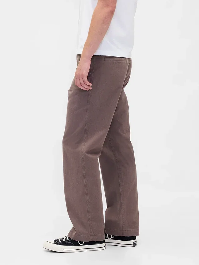 Pantalones caqui holgados de sarga pesada estilo años 90
