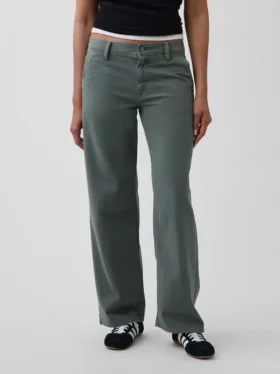 Pantalones caqui holgados de talle bajo estilo años 90