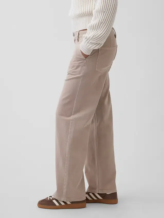 Pantalones caqui holgados de talle bajo estilo años 90