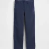 Pantalones caqui rectos y holgados de estilo uniforme moderno para niños