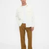 Pantalones caqui utilitarios de corte recto y estilo relajado