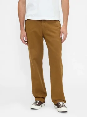 Pantalones caqui utilitarios de corte recto y estilo relajado