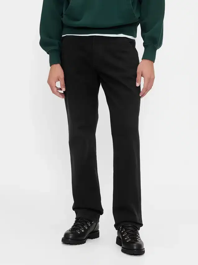 Pantalones caqui utilitarios de corte recto y estilo relajado