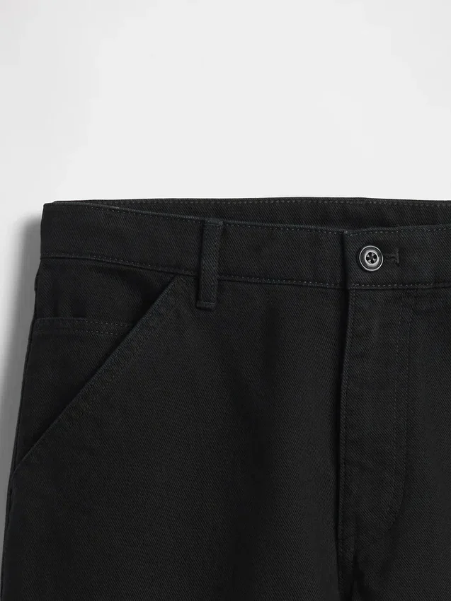Pantalones caqui utilitarios de corte recto y estilo relajado